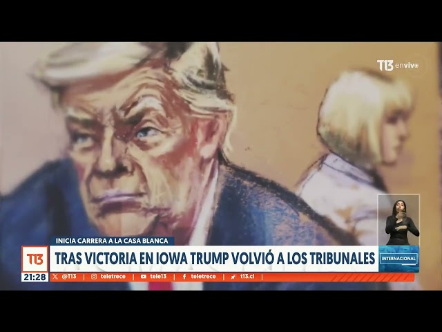 Carrera a la Casa Blanca: tras victoria en Iowa Trump volvió a los tribunales