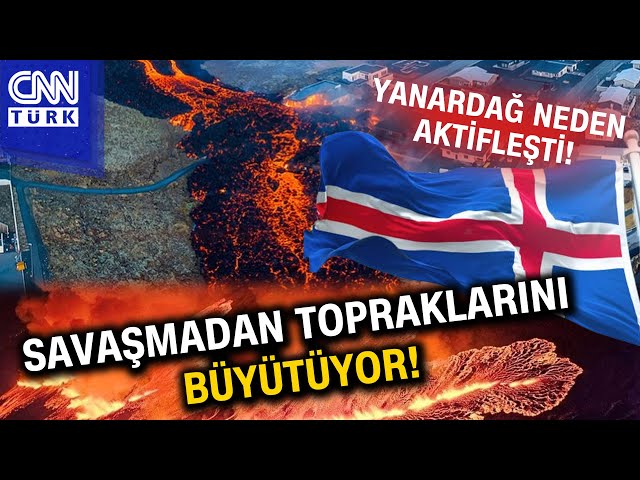 ⁣İzlanda'da Lavlar Fokur Fokur Kaynıyor! Savaşmadan Topraklarını Büyütüyorlar... #Haber