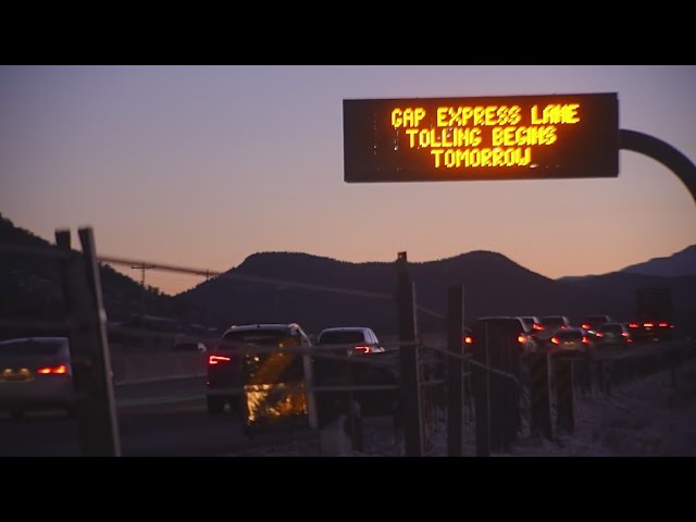 I-25 Gap express lane tolls start Wednesday