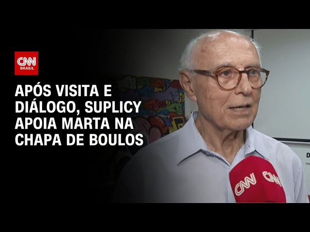 Após visita e diálogo, Suplicy apoia Marta na chapa de Boulos | CNN NOVO DIA