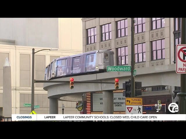 Detroit officials hope free admission in 2024 will help increase People Mover ridership