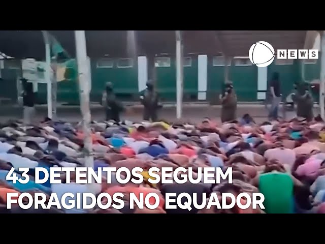 43 detentos seguem foragidos após escaparem de prisão no Equador