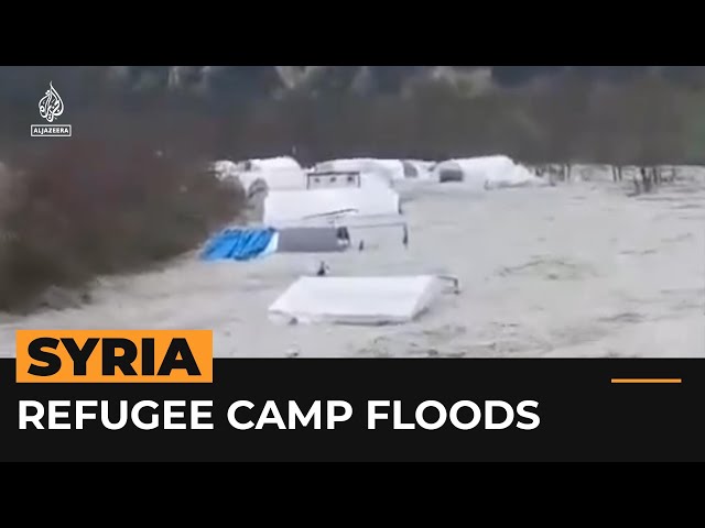 Flooding submerges refugee camp in northwestern Syria | #AJshorts