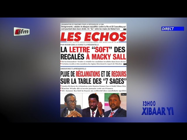 Revue de Presse du 17 Janvier  2024  présenté par Mamadou Mouhamed Ndiaye