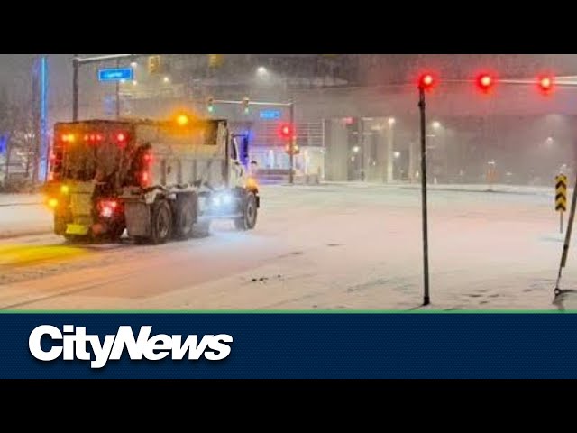 Heavy snow falls in Coquitlam overnight as Lower Mainland gets blanketed by latest winter storm