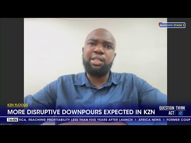 Still more disruptive downpours expected in KZN