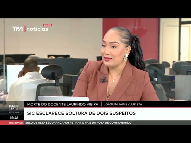 Morte do docente Laurindo Vieira -  SIC esclarece soltura de dois suspeitos