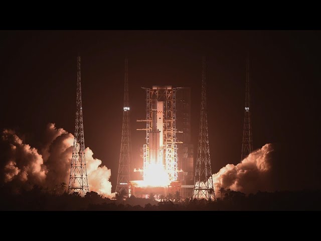 A glimpse of China's new cargo craft launch in 60 seconds