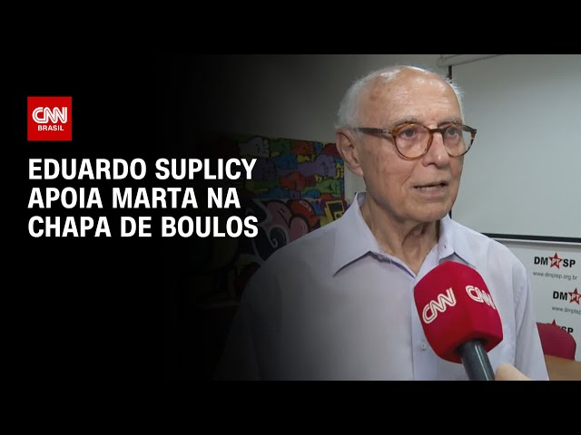 Eduardo Suplicy apoia Marta na chapa de Boulos | CNN 360º