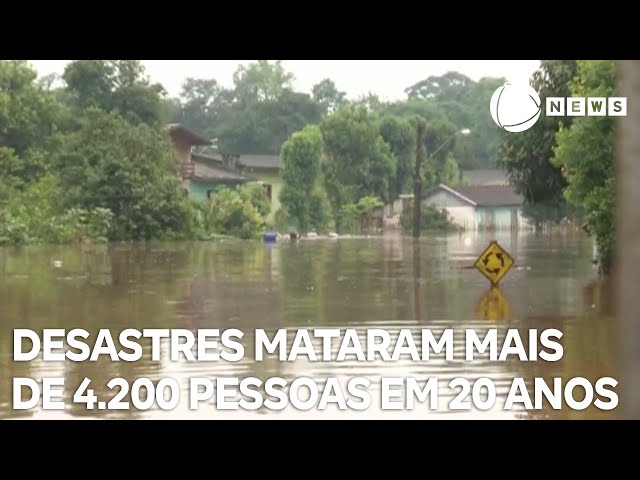 Desastres ambientais mataram 4.255 pessoas em 20 anos