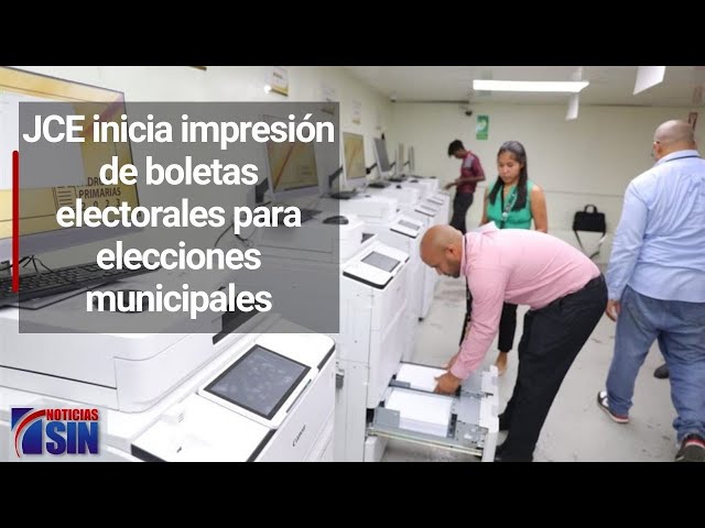 JCE inicia impresión de boletas electorales para elecciones municipales