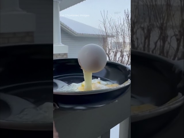 Edmonton man freezes eggs and noodles in extreme cold temperatures