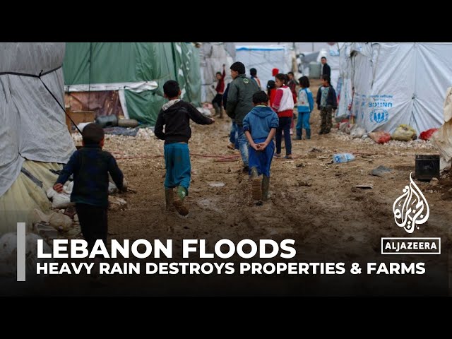 Lebanon floods: Heavy rain destroys properties and farms