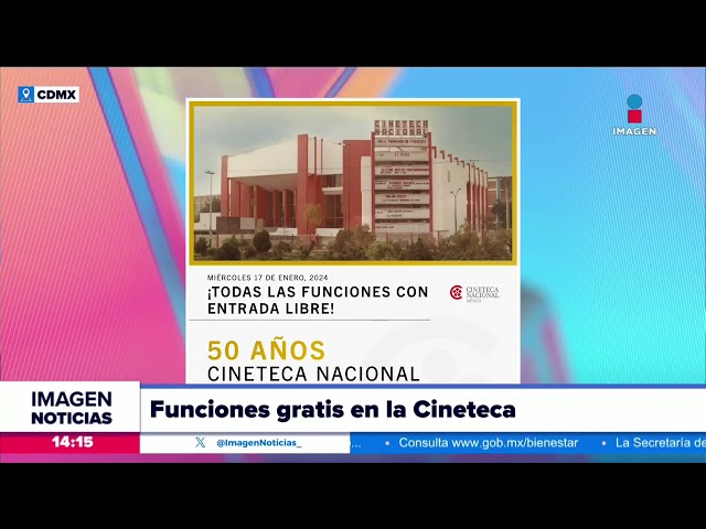 Solo por hoy la Cineteca Nacional tendrá funciones gratis