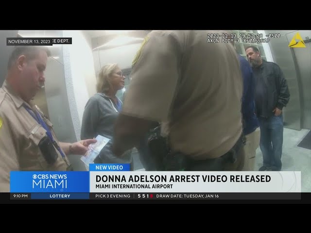 Newly-released video shows Donna Adelson's arrest at MIA