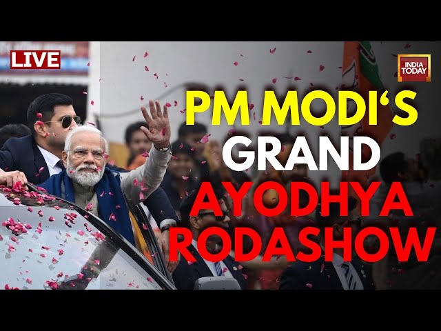 PM Modi Live: PM Modi's Grand Ayodhya Roadshow | Ram Mandir Inauguration | India Today Live