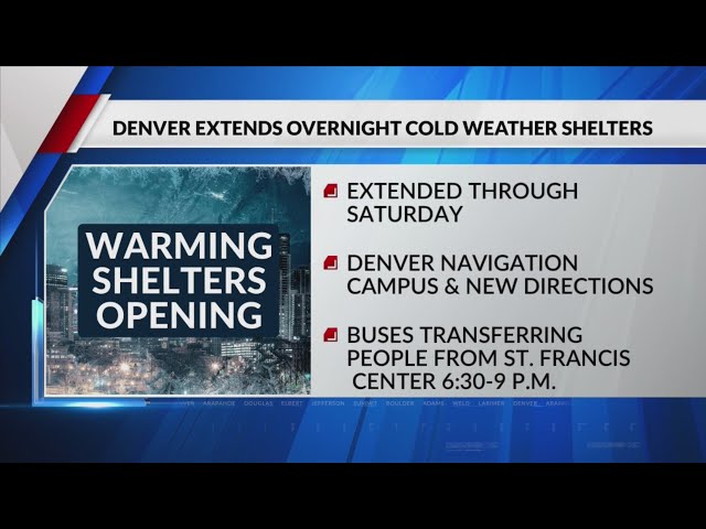 Denver extends warming shelters