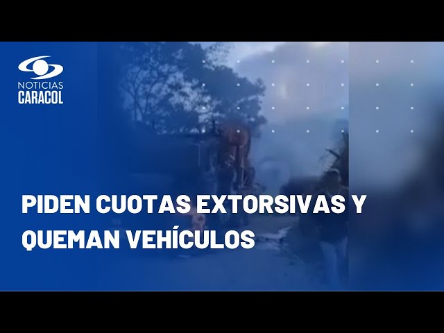 Disidencias de las FARC incineraron equipos de cosecha de la multinacional Cartón Colombia en Dagua