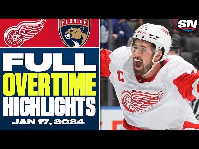 Detroit Red Wings at Florida Panthers | FULL Overtime Highlights - January 17, 2024