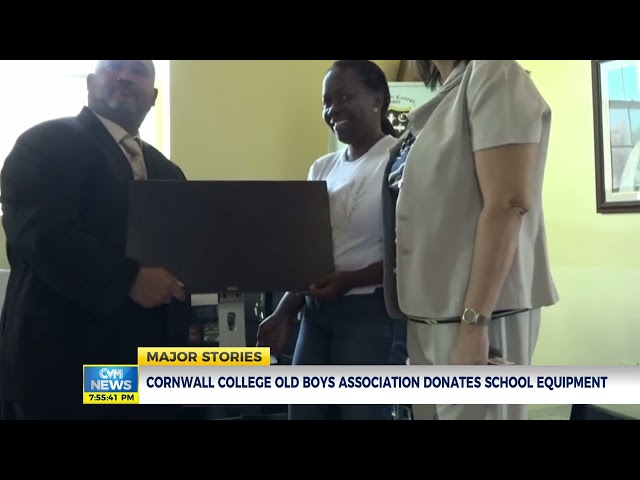 Cornwall College Old Boys Association Donates School Equipment |CVM NEWS Jan 16, 2024 | CVMTV