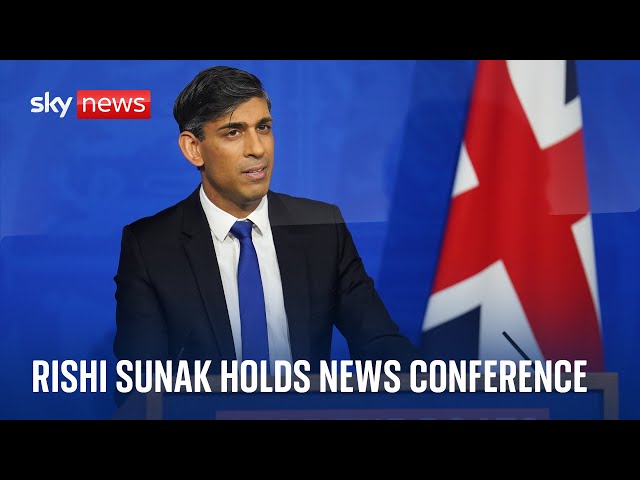 Prime Minister Rishi Sunak holds Rwanda bill news conference at Downing Street