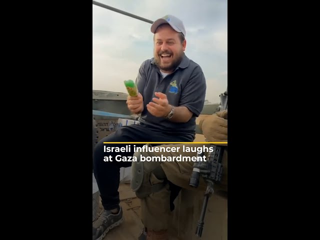 Israeli influencer laughs at Gaza bombardment | AJ #shorts