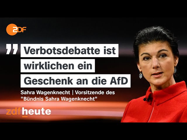 Wagenknecht zur AfD-Verbotsdebatte: "Ein Armutszeugnis" | Markus Lanz vom 17. Januar 2024