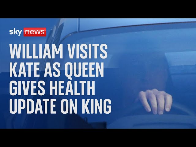 Prince of Wales visits Kate in hospital as Queen gives health update on King