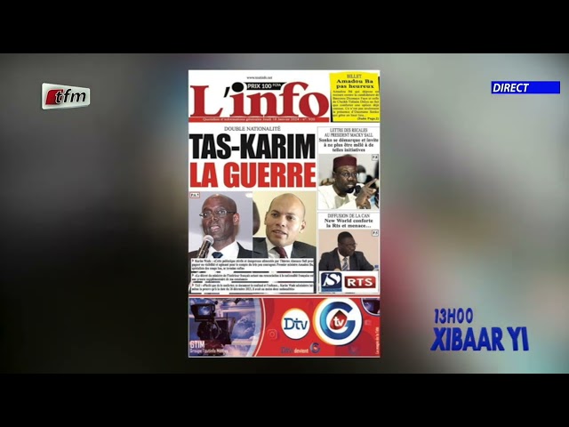 Revue de Presse du 18 Janvier 2024  présenté par Mamadou Mouhamed Ndiaye