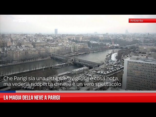 La magia della neve a Parigi