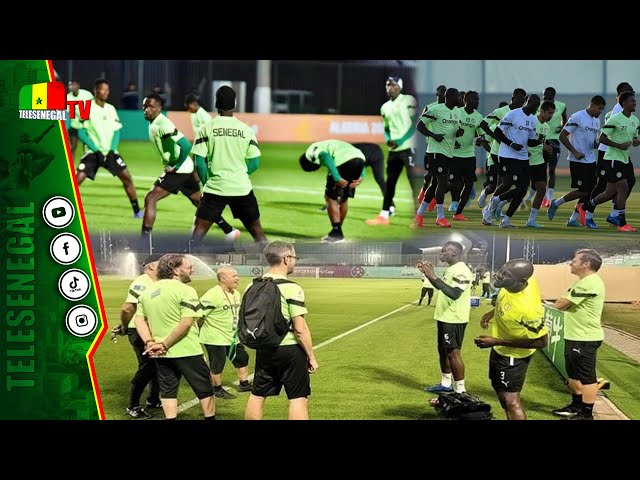 Dernière séance d'entraînement de lions du Sénégal avant le Cameroun