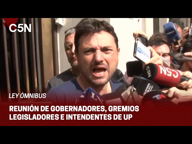 LEY ÓMNIBUS: CUMBRE de GOBERNADORES y LEGISLADORES de UP para delinear ESTRATEGIA