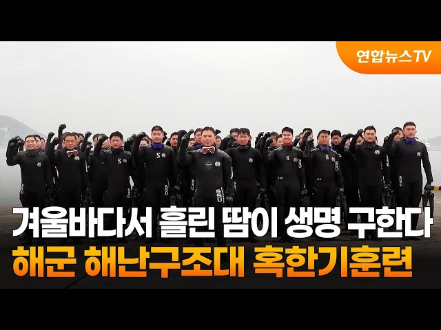 겨울바다서 흘린 땀이 생명 구한다…해군 해난구조대 혹한기훈련 / 연합뉴스TV (YonhapnewsTV)