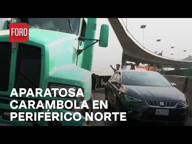 Accidente en Periférico Norte: Tráiler provoca choque múltiple | 18 de Enero de 2024 - Las Noticias