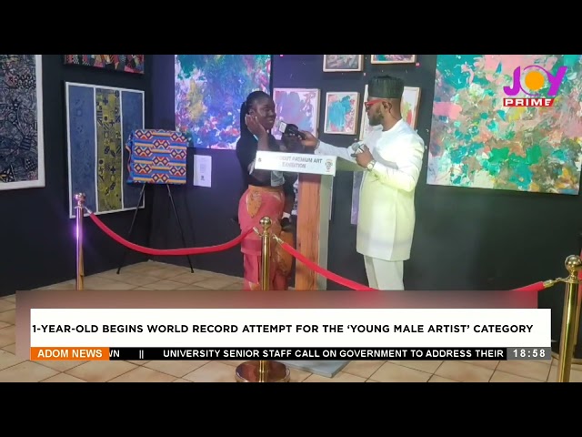 1-Year-Old begins world record attempt for the ‘Young Male Artist’ category (18-1-24)