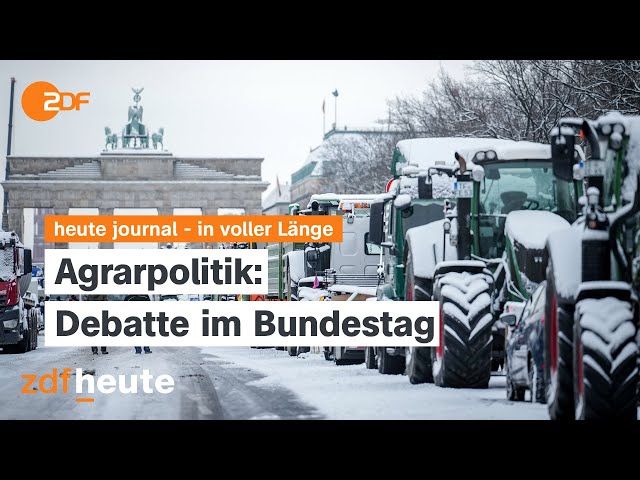 heute journal vom 18.01.2024 Aktuelle Stunde zur AfD, Agrarpolitik-Debatte