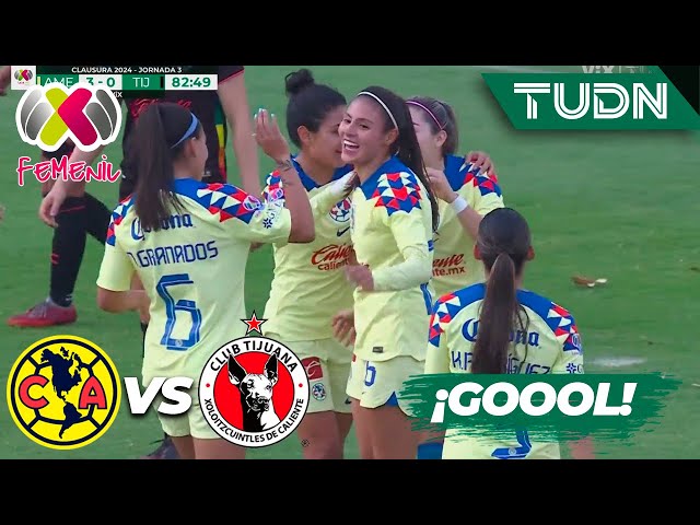 ¡Pero qué GOLAZO DE LUNA! | América 4-0 Tijuana | Liga Mx Femenil - CL2024 J2 | TUDN