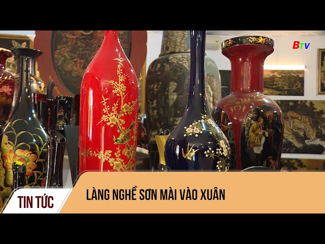 Làng nghề sơn mài vào xuân