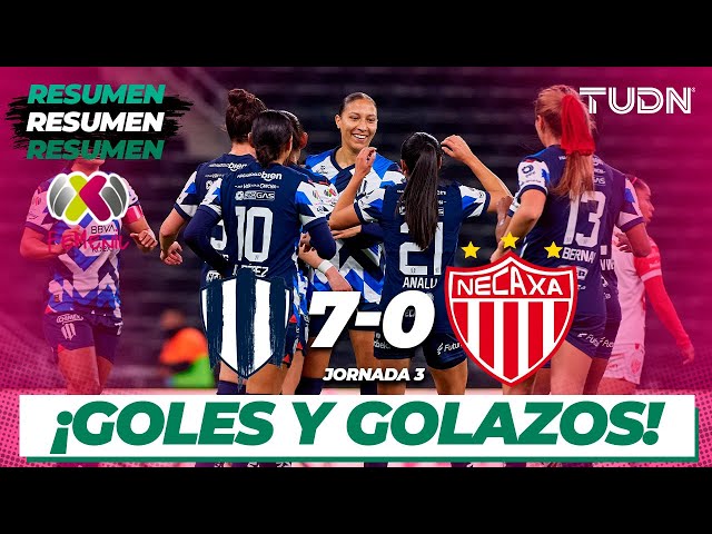 Resumen y goles | Rayadas 7-0 Necaxa | Liga Mx Femenil - CL2024 J3 | TUDN