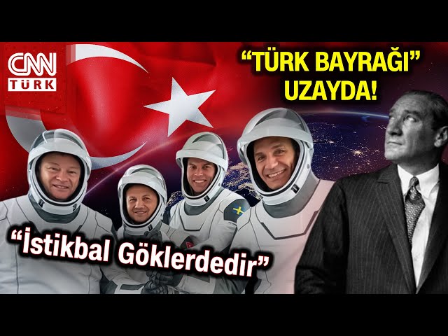 "Türk Bayrağı" Uzayda! İlk Türk Astronot Alper Gezeravcı Uzay Yolculuğuna Başladı! #Haber