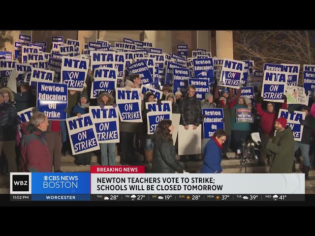 Newton schools closed as teachers vote to go on strike