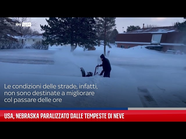 Usa, Nebraska paralizzato dalle tempeste di neve