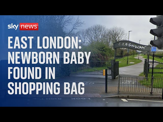 Newborn baby found in shopping bag on east London street