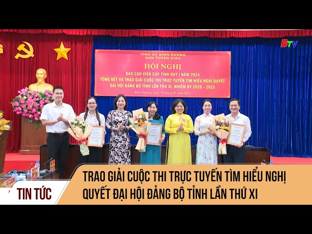 Trao giải cuộc thi trực tuyến Tìm hiểu Nghị quyết Đại hội Đảng bộ Tỉnh lần thứ XI