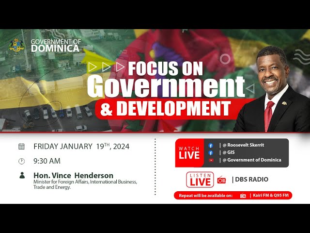 Focus on Government & Development - 19th January, 2024