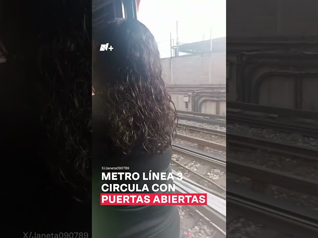 Metro de la Línea 3 con puertas abiertas #nmas #shorts #metro