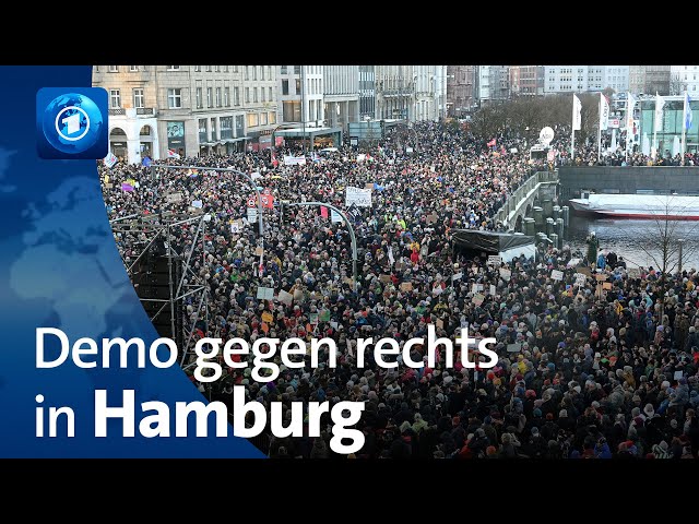 Tausende bei Demo gegen rechts in Hamburg