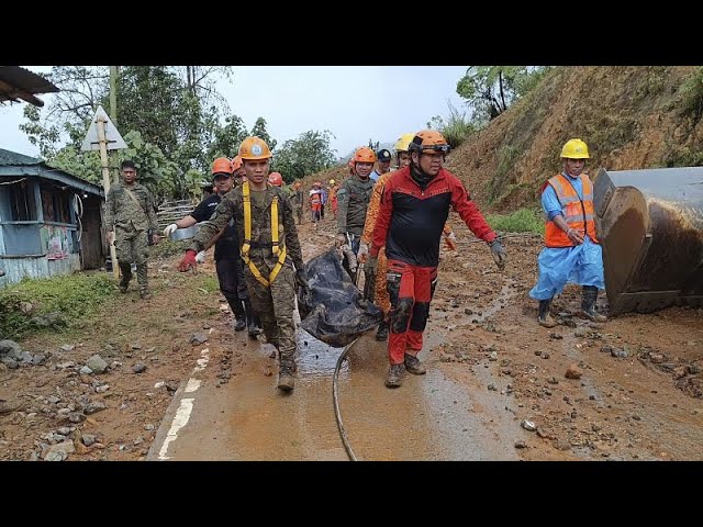 Al menos diez muertos por un deslizamiento de tierra tras las fuertes lluvias en el sur de Filipinas