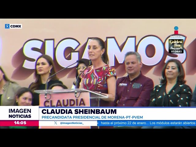 Marcelo Ebrard acompaña a Sheinbaum en su cierre de campaña