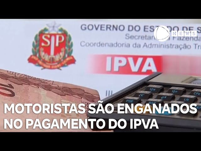 Criminosos enganam motoristas no pagamento do IPVA